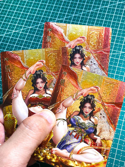 显眼宝26期 都有拍摄近景图可以细看 - 卡颜悦色系列 金瓶梅系列  李瓶儿 高难度动作三渐变一套3张含艺术  粗闪  63*88