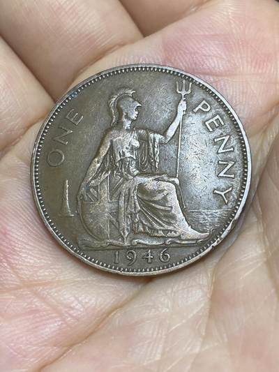 2025年第七十七场(总第一百零三场）外国好品散币(免佣金) - 英国🇬🇧1946年1便士(乔治六世第一版，印度皇帝版)