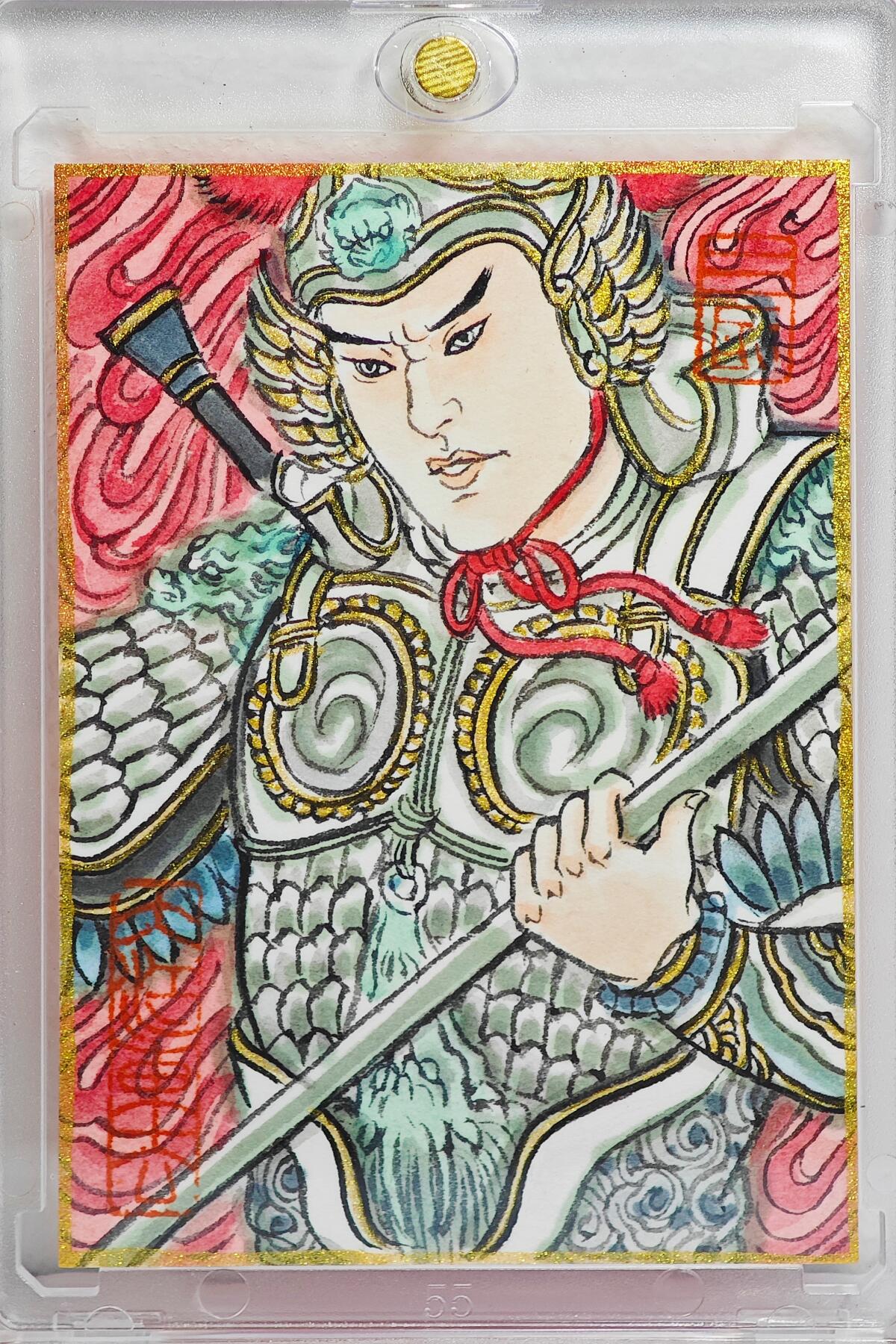 白泽拍卖卡牌手绘专场第22期中福卡展专场(离离暑云散，袅袅凉风起)