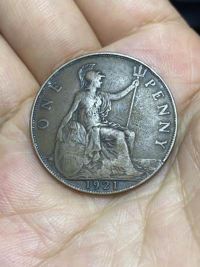 2025年第七十七场(总第一百零三场）外国好品散币(免佣金) - 英国🇬🇧1921年1便士(乔治五世第一版)