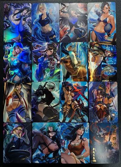 天玑星卡拍第112期《8.11周一截拍》持续收拍收评中 满赠卡需备注 - 燎原卡牌 动漫美女 彩闪 十六张 自制卡
