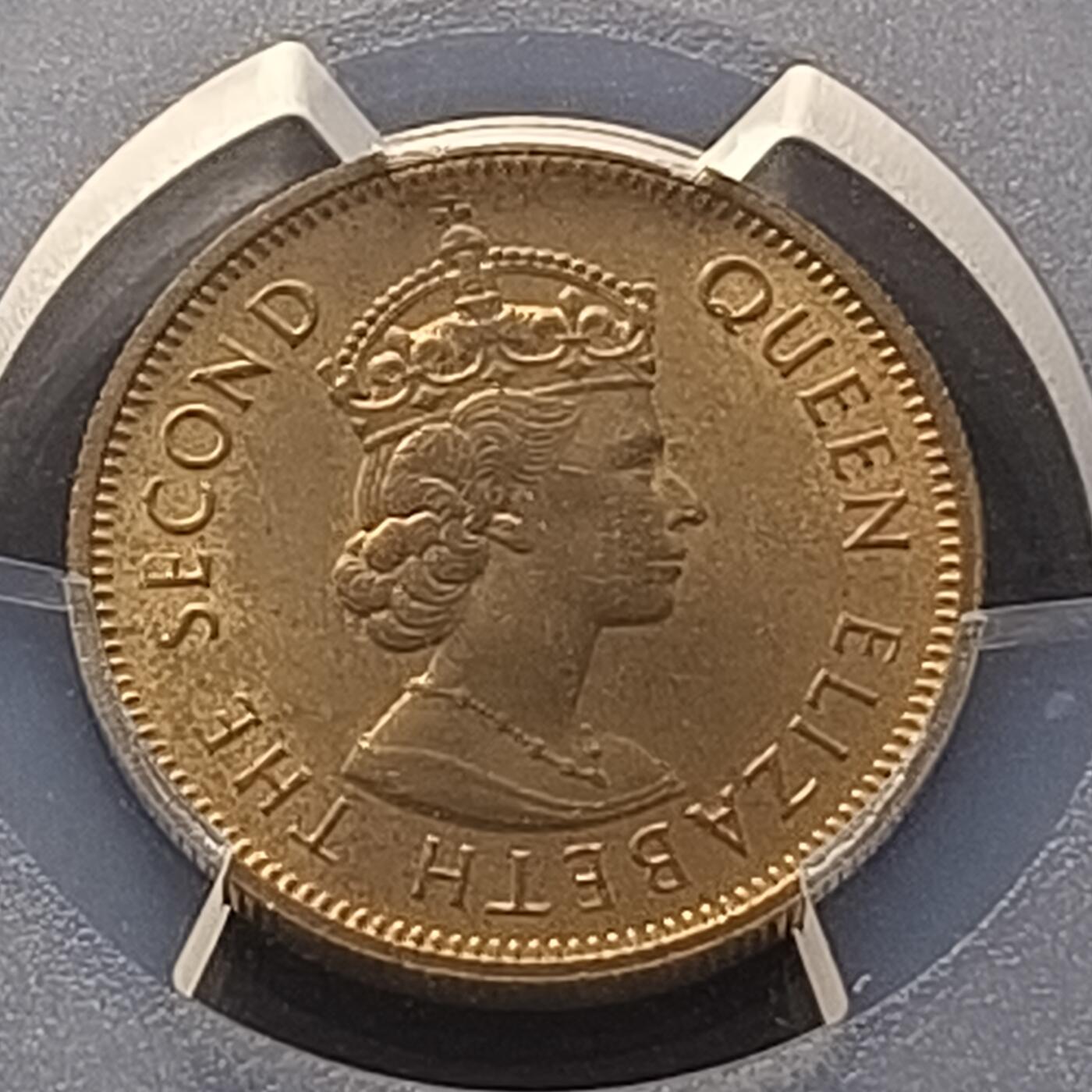 【全场包邮】纯粹捡漏拍450场 【特年】香港1980年高冠女王特年一毫-PCGS MS63