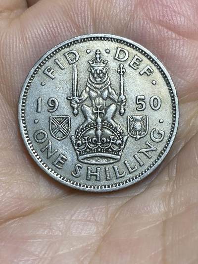 2025年第七十七场(总第一百零三场）外国好品散币(免佣金) - 英国🇬🇧1950年1先令(乔治六世第三版，苏格兰坐狮版，仅发行3年)