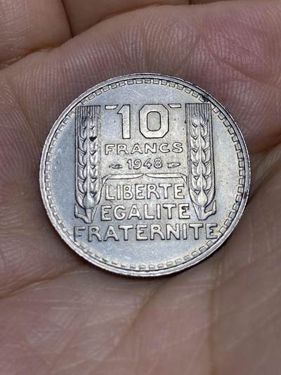 2025年第七十七场(总第一百零三场）外国好品散币(免佣金) - 法国🇫🇷1948年10法郎(小头版，仅发行3年)
