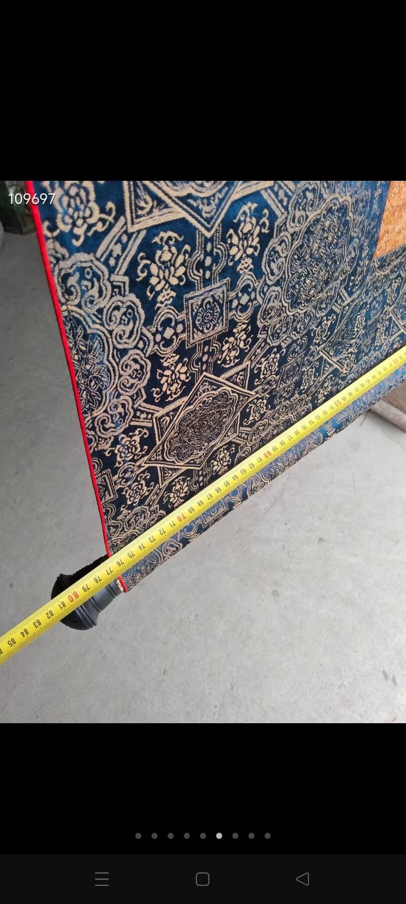 刺绣挂屏 老唐卡 画心五方财神 完整全品