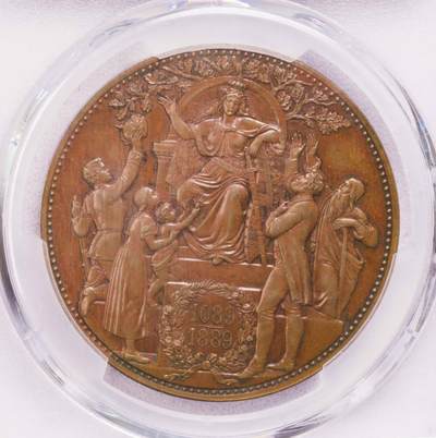 PCGS-SP65BN 1889萨克森韦庭王朝五马克铜样 - PCGS-SP65BN 1889萨克森韦庭王朝五马克铜样