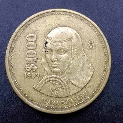 【淘币小摊】实时拍第七百零五拍  散币银币场  满百包邮可预留二周 每周一统一发货   - 墨西哥1989年1000比索