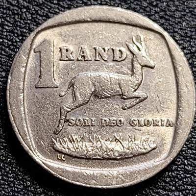泉币菌-第73场-各国散币场 - 南非1兰特 1995年 跳羚20mm