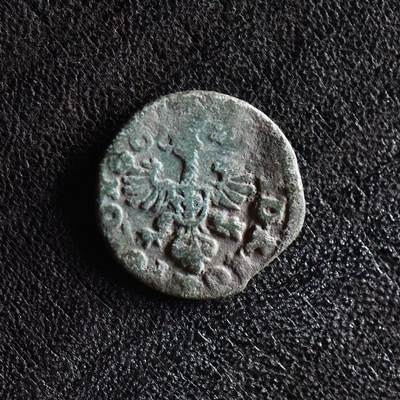【良泉】第36期【直播场】8月21日晚19.30点开拍！173组，西方古代钱币、杂项专场 - 公元166X年【波兰立陶宛联邦】约翰二世·卡齐米尔·瓦萨“波兰鹰”铜希林，0.88克