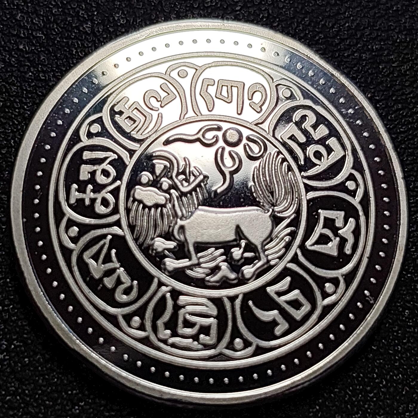 泉币菌-第73场-各国散币场 纪念章 西藏？ 尼泊尔？不懂。30×2.8mm纪念品