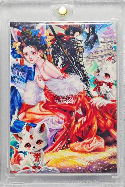 白泽拍卖卡牌手绘专场第22期中福卡展专场(离离暑云散，袅袅凉风起) - 2025 就是玩手绘卡 狸踪 卡砖封装  小资亲签