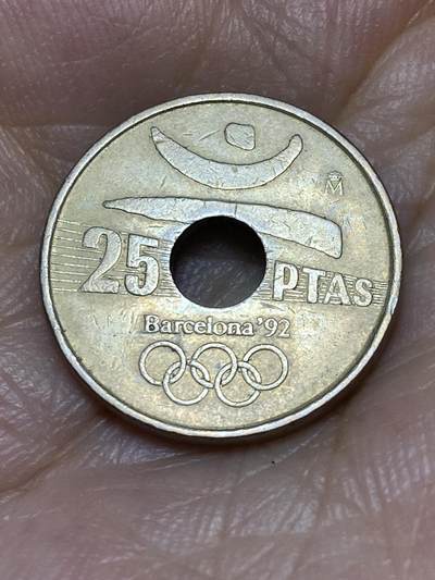 2025年第七十七场(总第一百零三场）外国好品散币(免佣金) - 西班牙🇪🇸1990年25比塞塔(1992年奥运会纪念币，首发年仅发行2年)