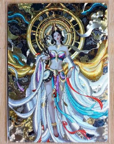 龙虎卡牌第四十九场 （无佣金，满120包邮，欢迎送拍，摩点开车） - 粗闪1张 奇点卡牌 敦煌飞天