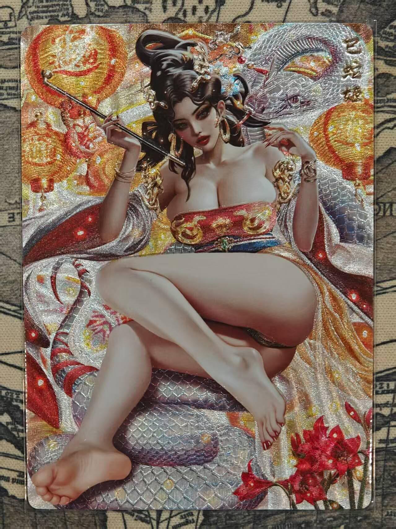 龙虎卡牌第四十九场 （无佣金，满120包邮，欢迎送拍，摩点开车） 粗闪卡 奇点 巳蛇姬
