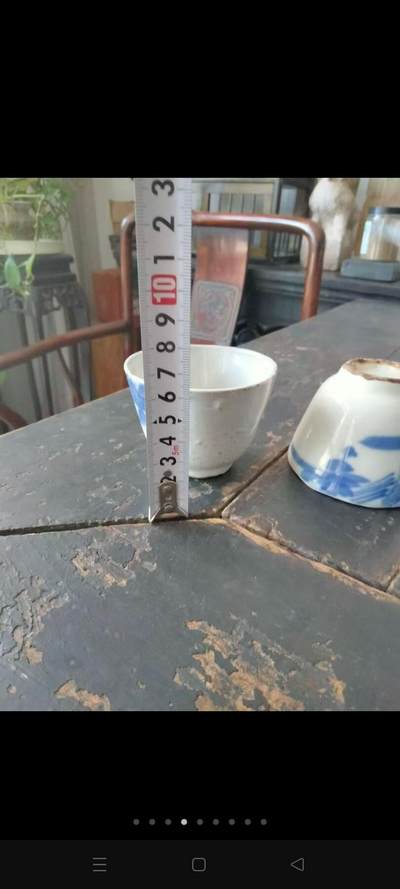 清末青花老窑茶杯，品相正常老化磨损。完整使用器，个别有开片。4只，保老到代。 - 清末青花老窑茶杯，品相正常老化磨损。完整使用器，个别有开片。4只，保老到代。