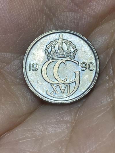 2025年第七十七场(总第一百零三场）外国好品散币(免佣金) - 瑞典🇸🇪1990年10欧尔(卡尔十六世古斯塔夫时期，第一版D标)