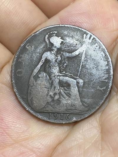 2025年第七十七场(总第一百零三场）外国好品散币(免佣金) - 英国🇬🇧1916年1便士(乔治五世第一版)