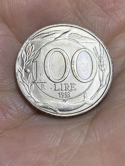 2025年第七十七场(总第一百零三场）外国好品散币(免佣金) - 意大利🇮🇹1993年100里拉(共和国时期第三套，首发年)