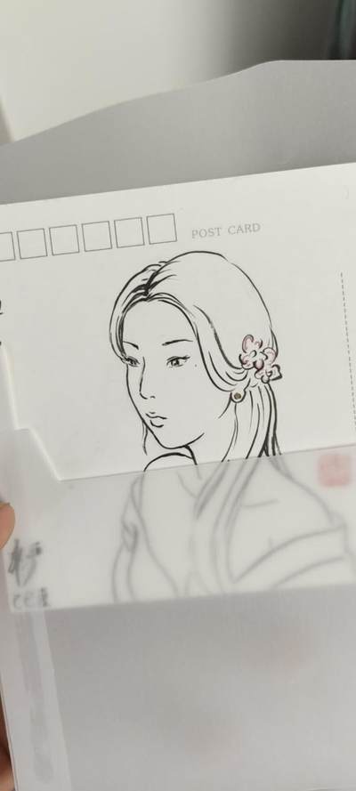 秋原瞳的小店第19期（竹竿击落叶子，红枣掉落下来的砰砰声，那是最美好的记忆之一） - 非严明信片线稿妲己双签，正面二郎神杨戬