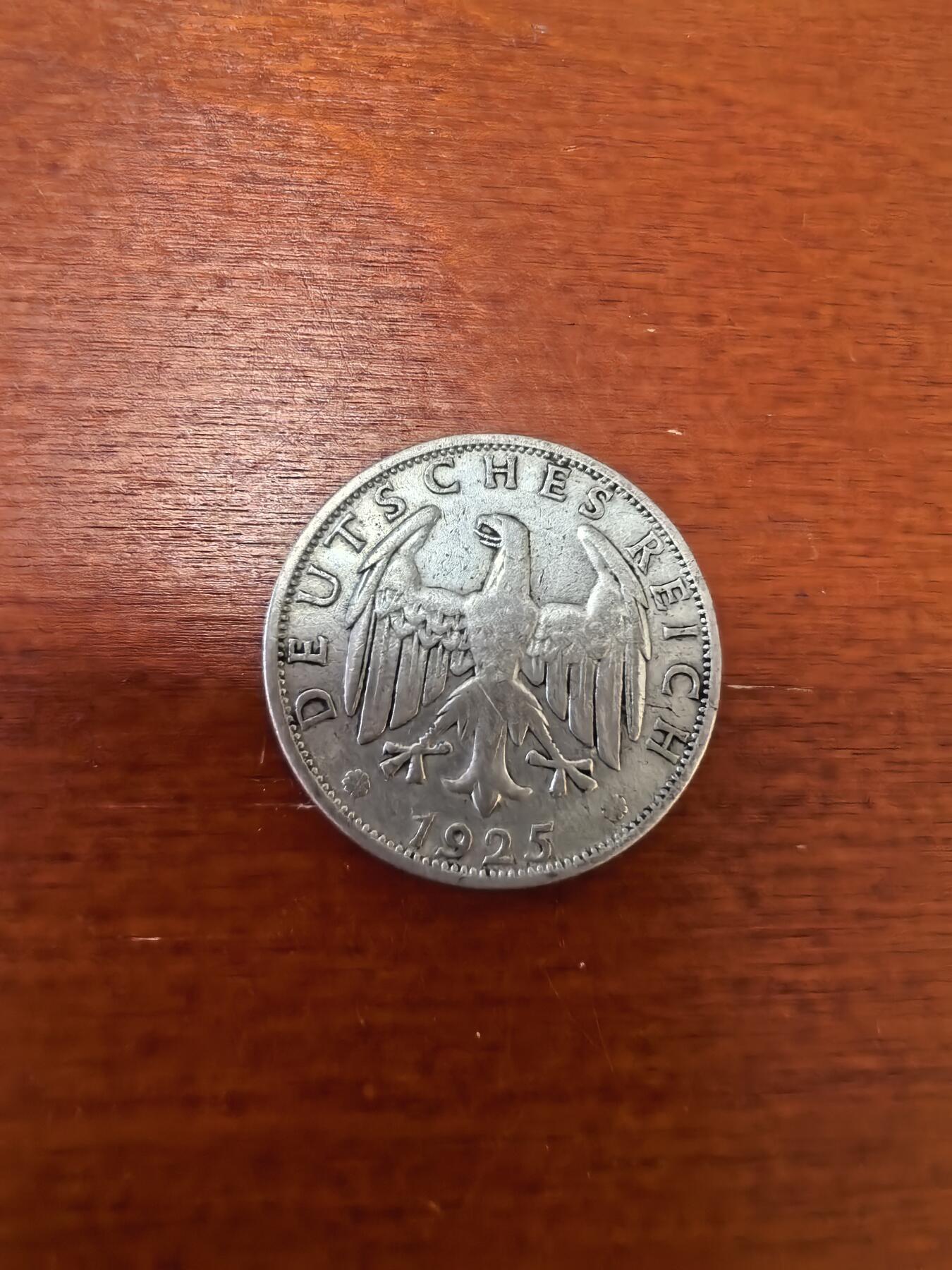 长老汇蛇年精选第三十四场拍卖 1925A魏玛德国2帝国马克银币，克书MS63分130美金