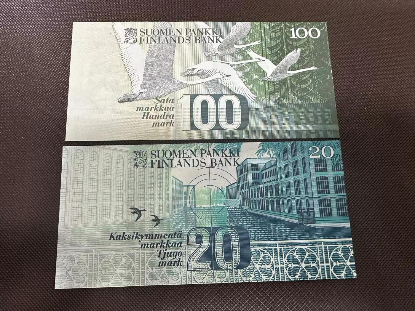 喜羊羊钱币收藏2025第8期(普品场) 芬兰1986-1993年 芬兰20-100unc 其中20为无47