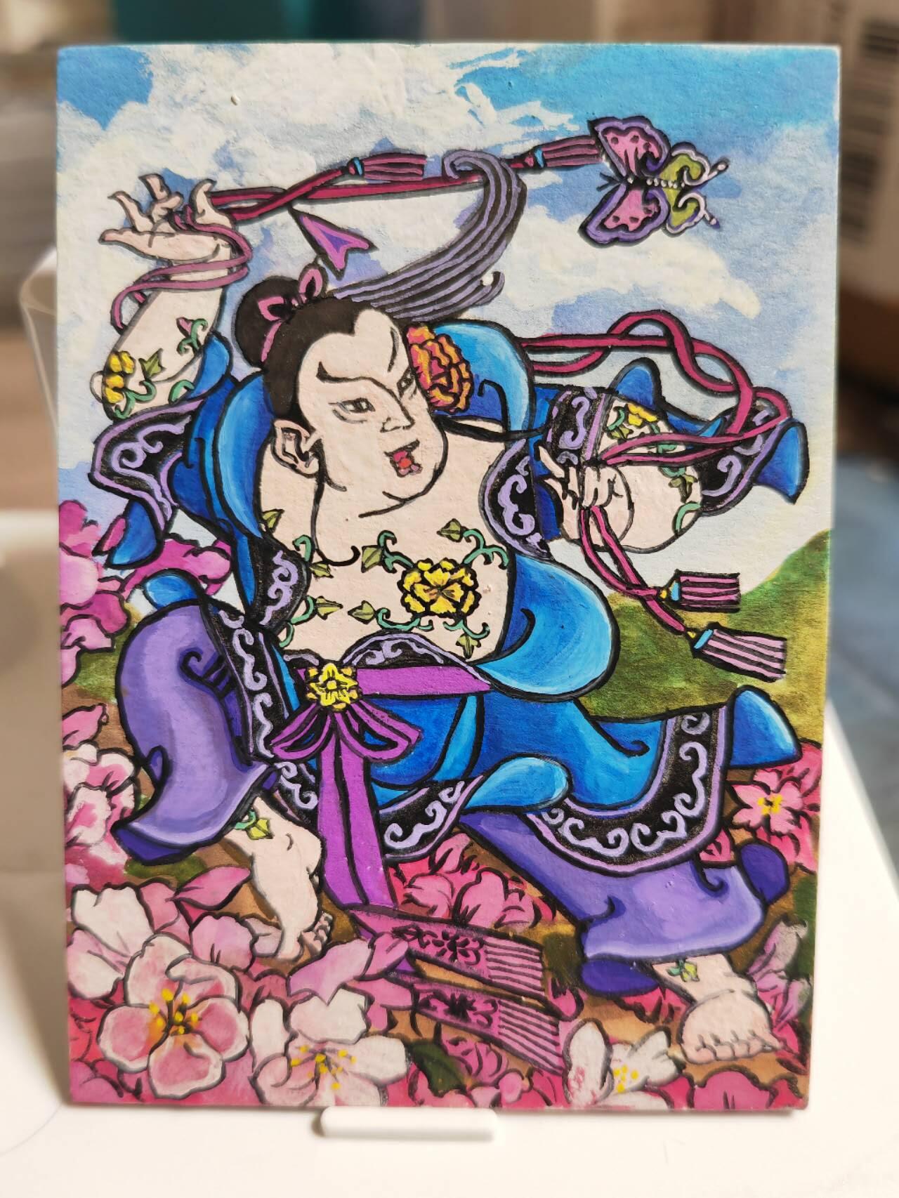 阳大大卡牌拍卖第65期（持续收拍品，周五晚上九点截拍，进群福利早知道） 【手绘卡】孙忠会 年画水浒 浪子燕青  稀缺物件 可遇不可求