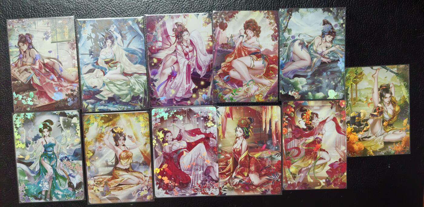 含泪再出坑！上期有老板拍下未付款，重新上拍！！！ 燎原解语花十二花神彩闪11张如图