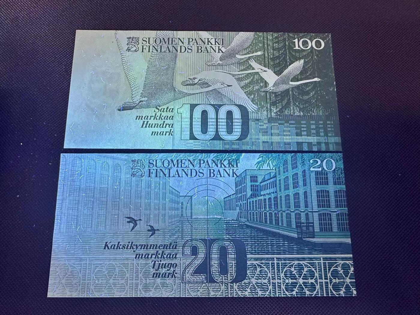喜羊羊钱币收藏2025第8期(普品场) 芬兰1986-1993年 芬兰20-100unc 其中20为无47