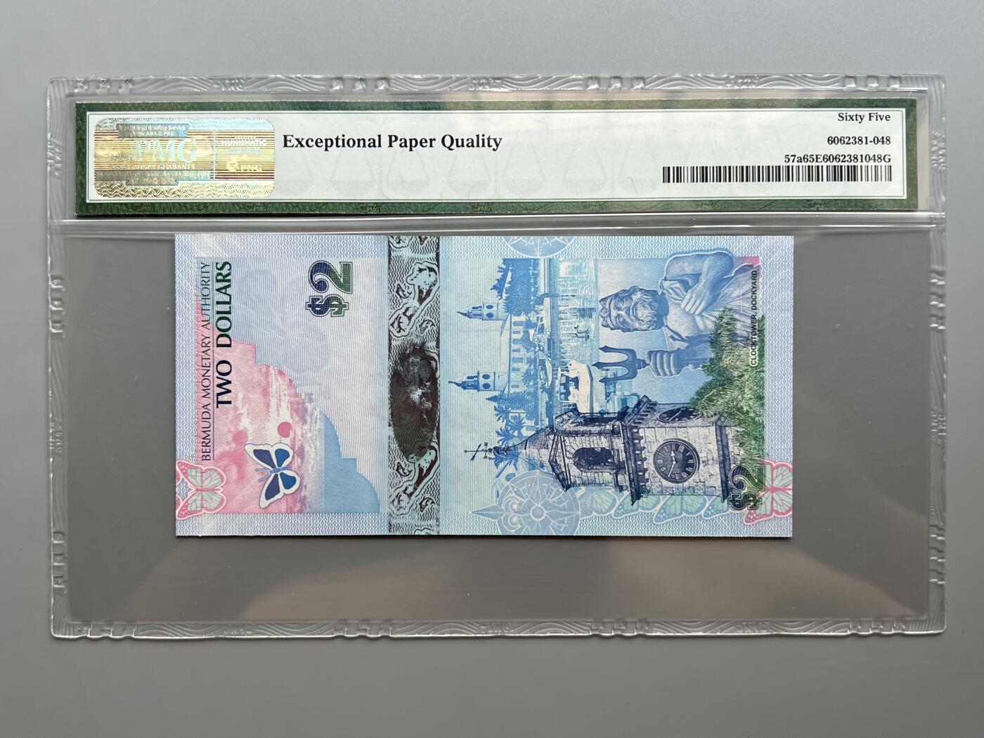 PMG 65EPQ 百慕大2009年2元纸币