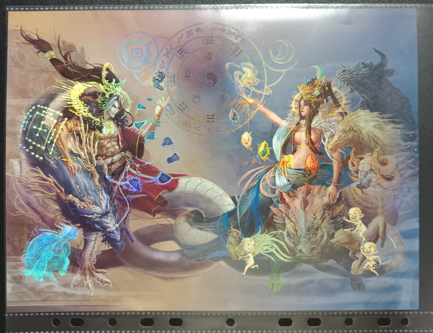 天玑星卡拍第112期《8.11周一截拍》持续收拍收评中 满赠卡需备注 卡玩帕克 封神天下 伏羲女娲 A4彩闪海报