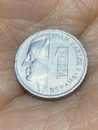2025年第七十七场(总第一百零三场）外国好品散币(免佣金) - 西班牙🇪🇸1989年1比塞塔(胡安·卡洛斯一世，第三版首发年)