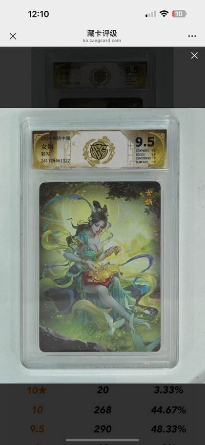 秋萤阁第14期 (8月9日周六晚上22点截拍，欢迎竞拍)  - 2024 神话中国 女娲 彩闪 9.5分