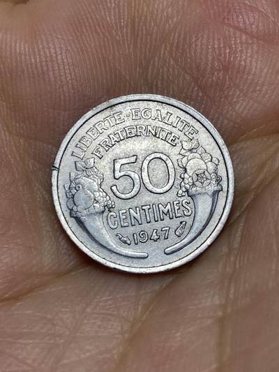 2025年第七十七场(总第一百零三场）外国好品散币(免佣金) - 法国🇫🇷1947年50生丁(关门年)
