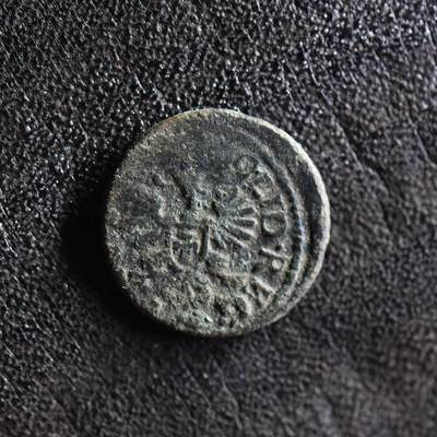 【良泉】【直播场】第三十五期，172组 银器、银饰、西方古代钱币专场，8月7日晚19.30点开拍！ - 公元1665年【波兰立陶宛联邦】约翰二世·卡齐米尔·瓦萨“波兰鹰”铜希林，1.22克