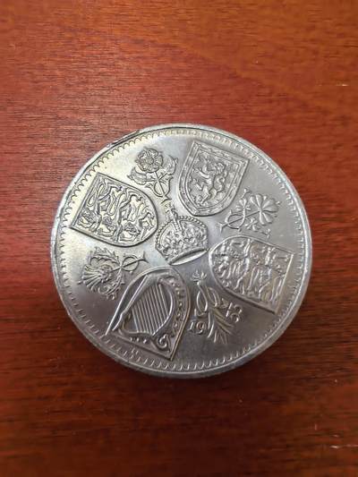 长老汇蛇年精选第三十四场拍卖 - 1953英国女王加冕1克朗铜镍币，原盒