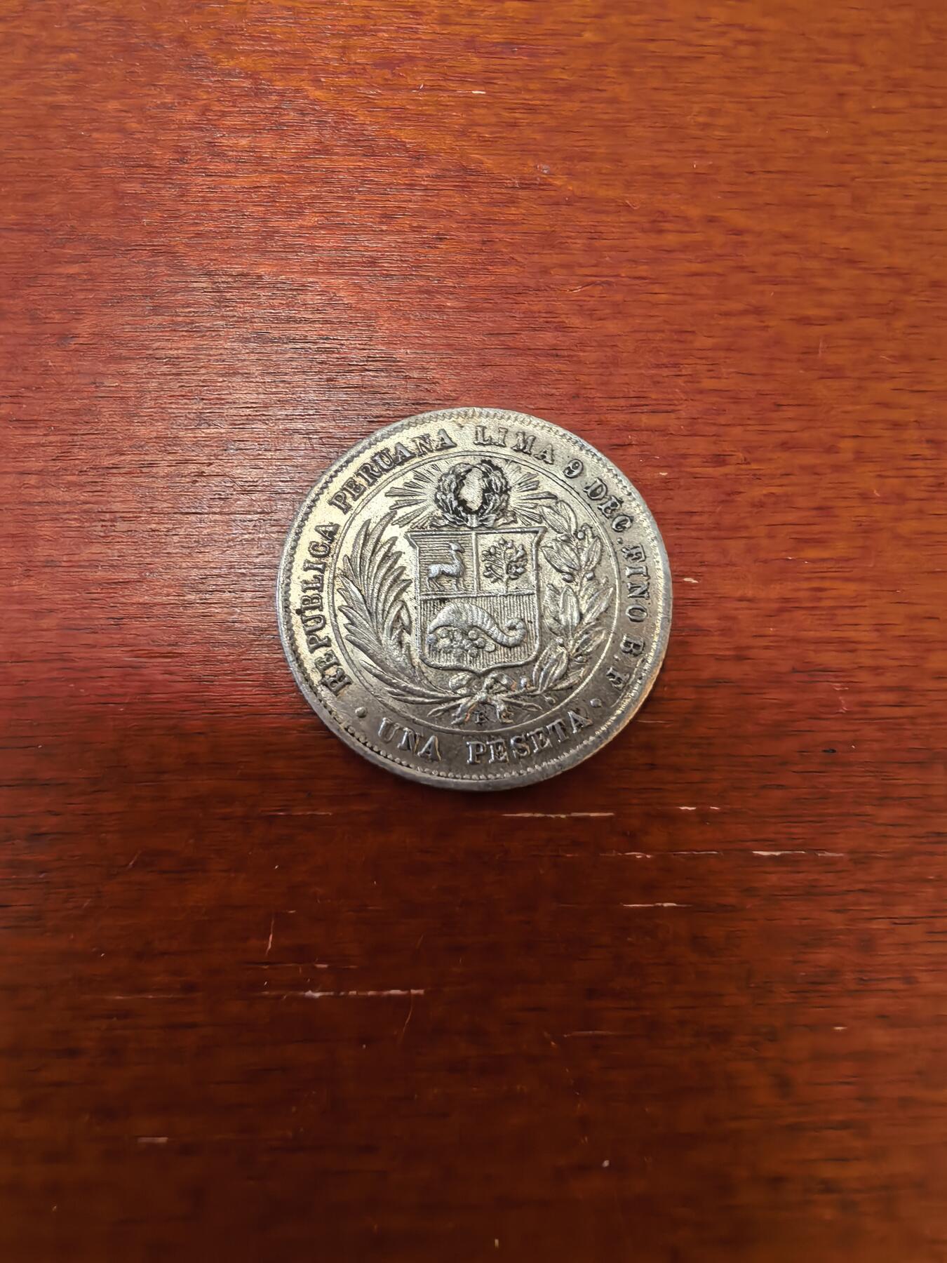 长老汇蛇年精选第三十四场拍卖 1880秘鲁1比塞塔银币，独年份，克书150美金