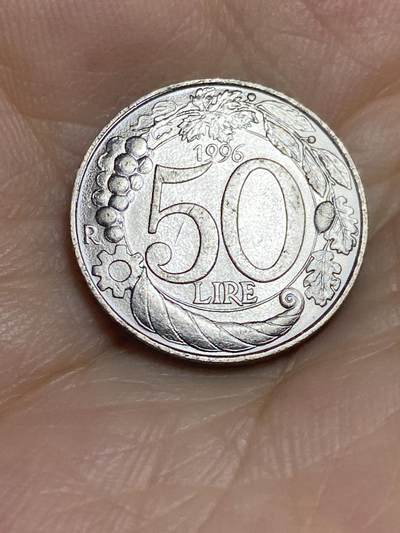 2025年第七十七场(总第一百零三场）外国好品散币(免佣金) - 意大利🇮🇹1996年50里拉(共和国时期第三套，首发年)