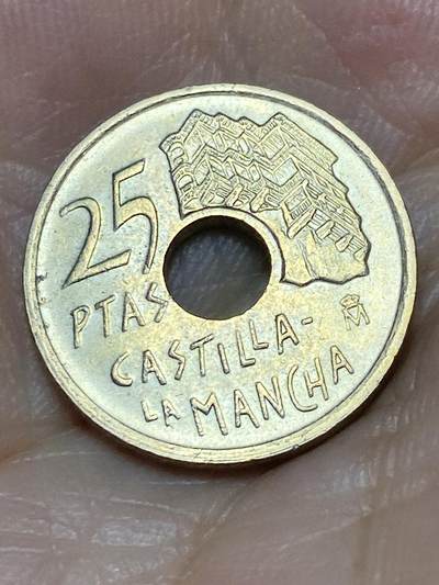 2025年第七十七场(总第一百零三场）外国好品散币(免佣金) - 西班牙🇪🇸1996单年份25比塞塔(卡斯蒂利亚–拉曼恰自治区纪念币)