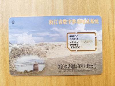 《麦麦卡卡世界》第01期拍卖2025年8月10日晚22:20时延时截拍 - 浙江移动手机SIM卡 98年芯片组卡