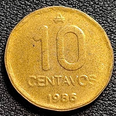 泉币菌-第73场-各国散币场 -  阿根廷10分-1986年 21.5mm 美洲币
