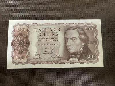 喜羊羊钱币收藏2025第8期(普品场) - 奥地利500 1965年 unc-
