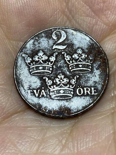 2025年第七十七场(总第一百零三场）外国好品散币(免佣金) - 瑞典🇸🇪1947年2欧尔铁币(古斯塔夫五世第三版)