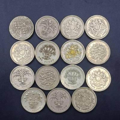 【淘币小摊】实时拍第七百零五拍  散币银币场  满百包邮可预留二周 每周一统一发货   - 英国一镑铜币15枚