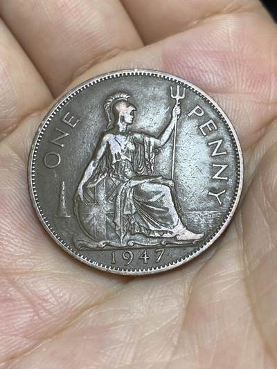 2025年第七十七场(总第一百零三场）外国好品散币(免佣金) - 英国🇬🇧1947年1便士(乔治六世第一版，印度皇帝版)
