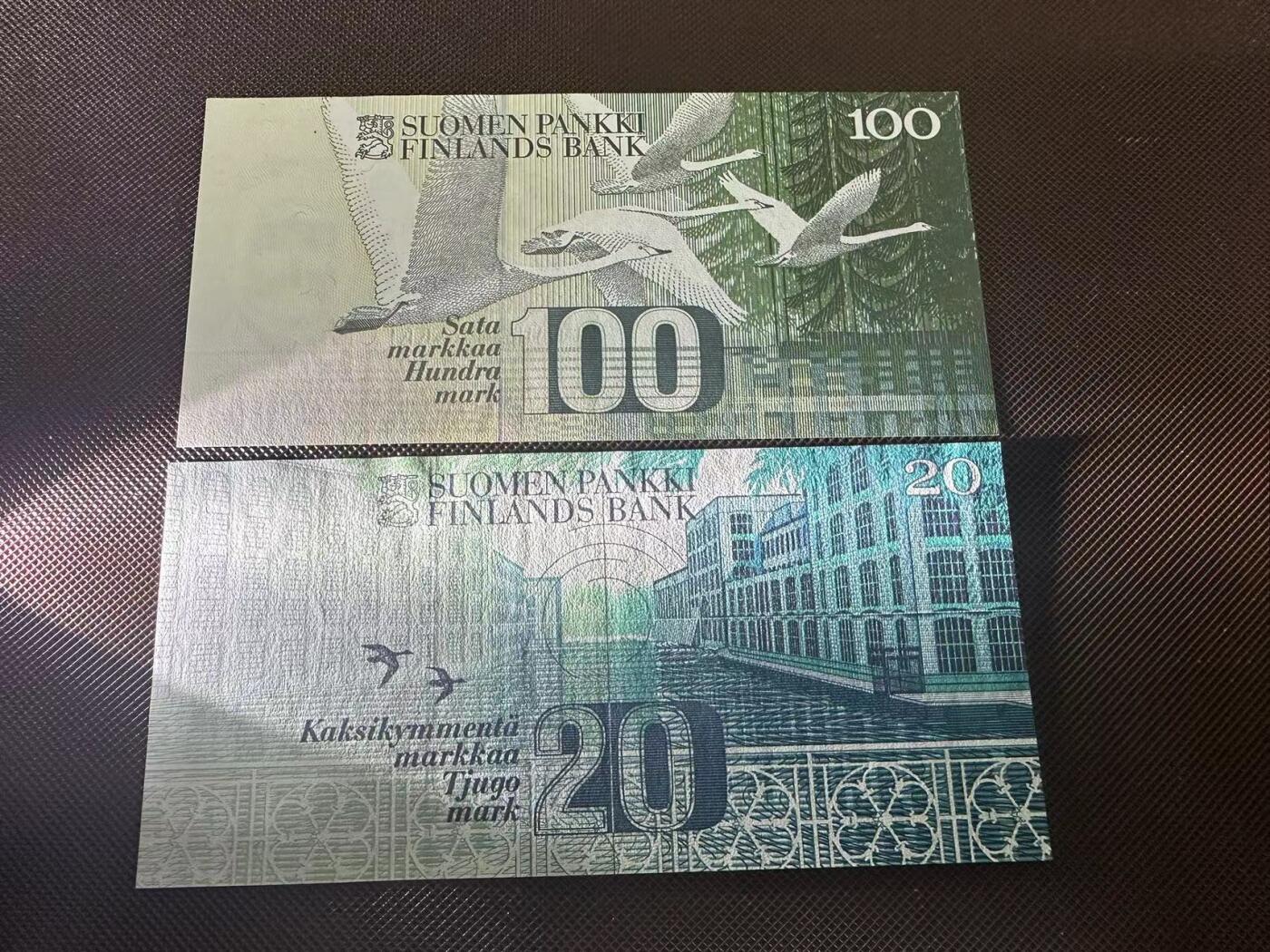 喜羊羊钱币收藏2025第8期(普品场) 芬兰1986-1993年 芬兰20-100unc 其中20为无47