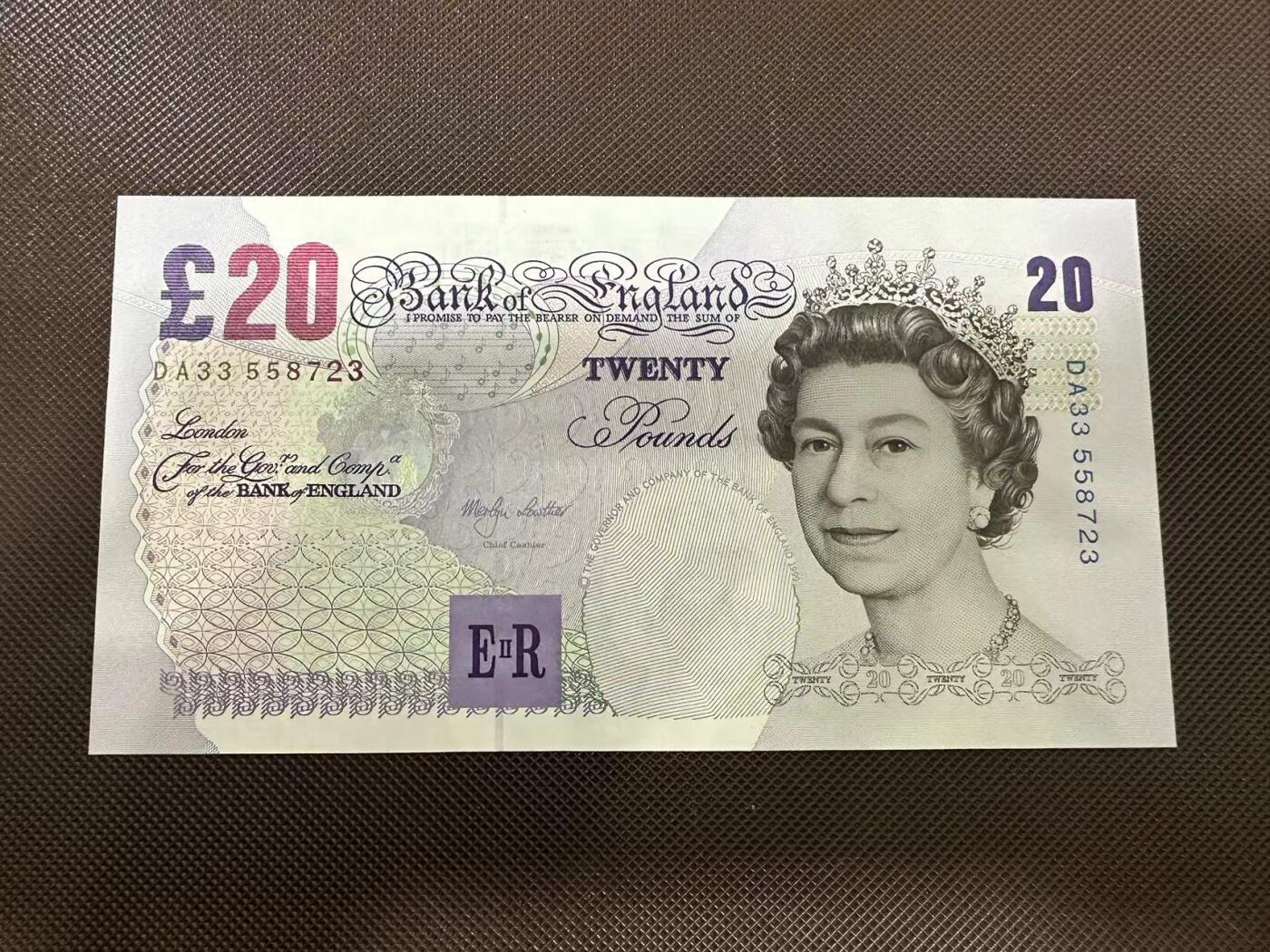 喜羊羊钱币收藏2025第8期(普品场) 英国1999年unc 20镑