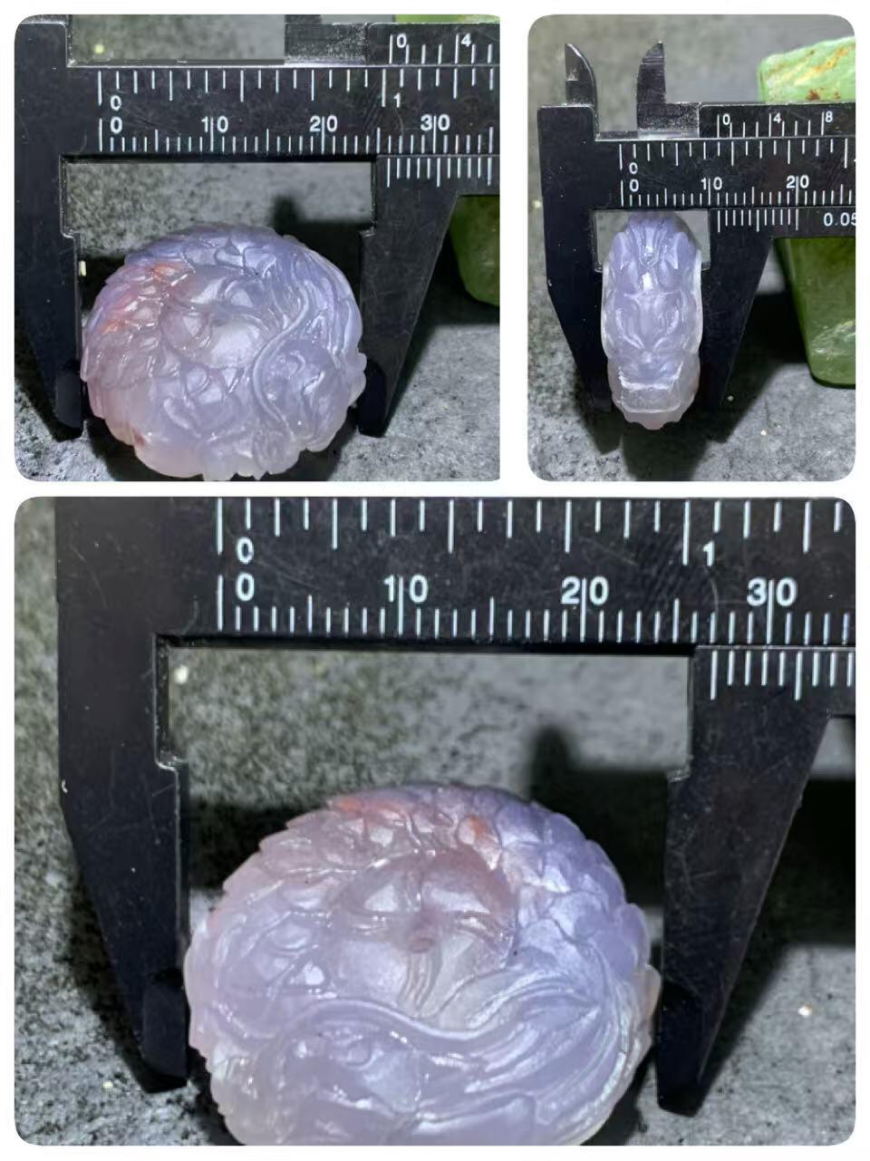 精美亚光高玉化俏色蒙料战国红玛瑙手工雕刻龙扣一个！