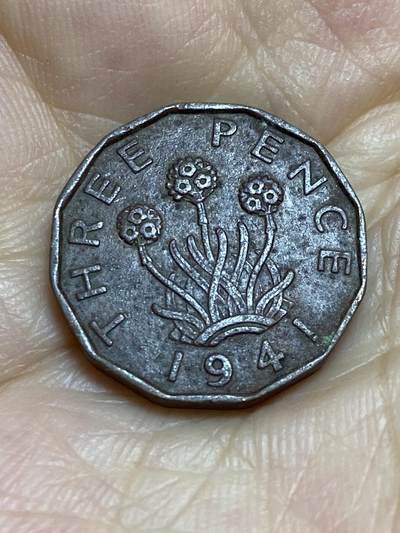 2025年第七十七场(总第一百零三场）外国好品散币(免佣金) - 英国🇬🇧1941年3便士(乔治六世黄铜材质第一版，印度皇帝版)