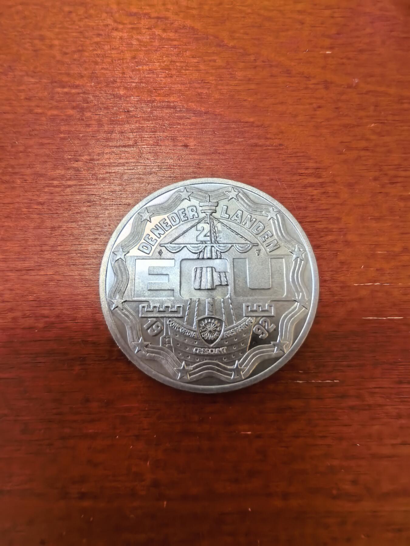 长老汇蛇年精选第三十四场拍卖 1992荷兰2.5埃居铜镍币，珍稀币