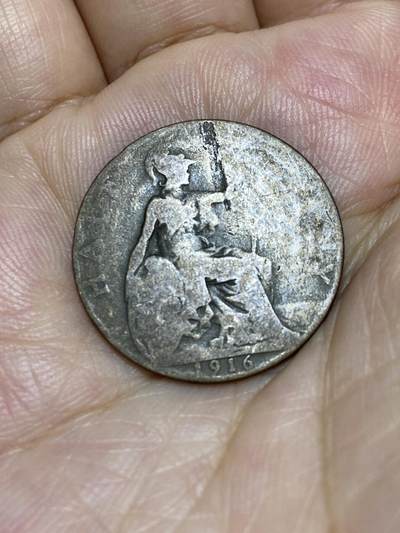 2025年第七十七场(总第一百零三场）外国好品散币(免佣金) - 英国🇬🇧1916年半便士(乔治五世第一版)